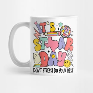 Groovy It's Staar Day Don't Stress Do Your Best Test Day Mug